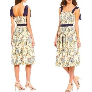 Square Neck Floral Midi Dress - Antonio Melani